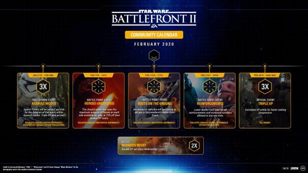 Star Wars Battlefront II Community Kalender Februar 2020