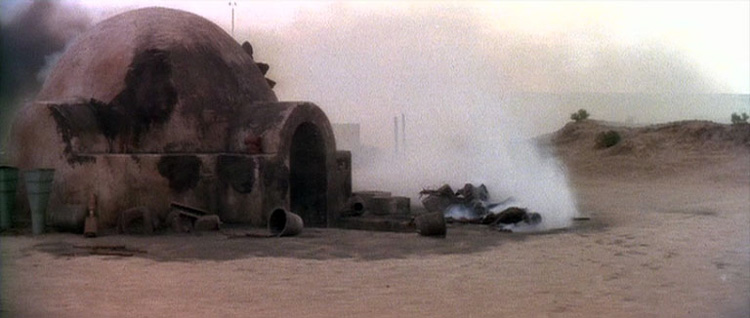 Die brennende Farm in Star Wars: Episode IV