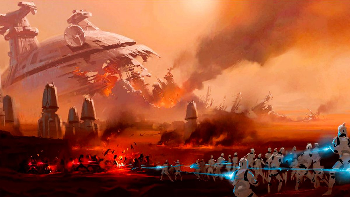 Ein Produktionsbild von Ryan Church aus der Spätphase der Produktion von Star Wars: Episode II - Angriff der Klonkrieger