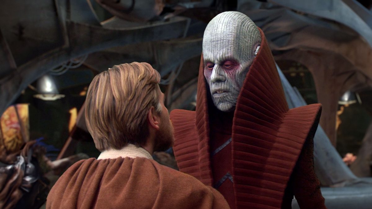 Tion Medon und Obi-Wan Kenobi im Gespräch auf Utapau in Die Rache der Sith