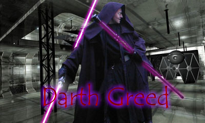 Darth Greed staff fighting