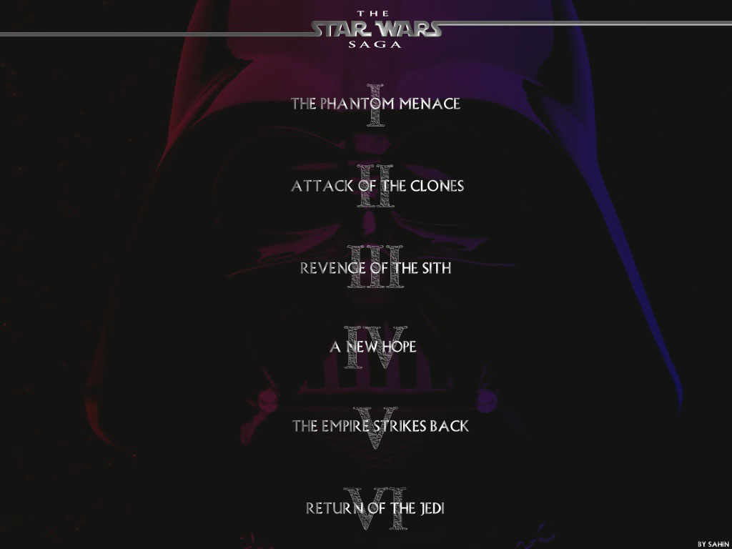 Die sechs Filmtitel...