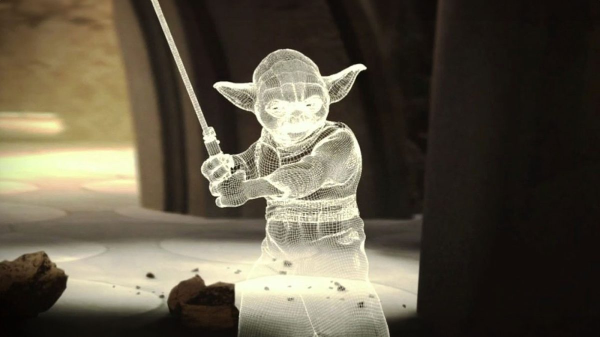 Previs Yoda in Episode II